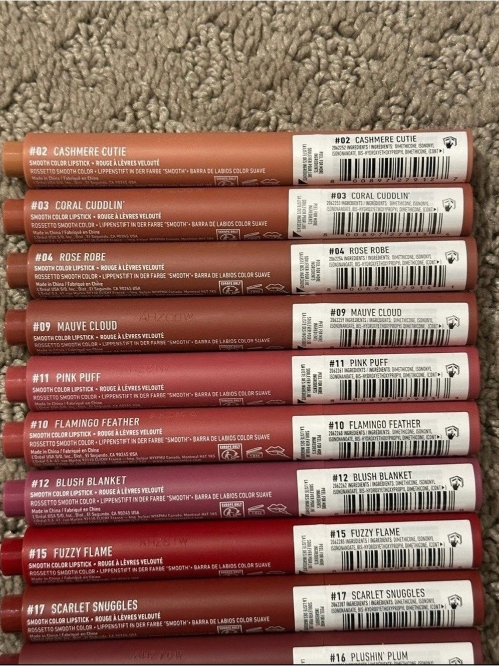 BRAND NEW NYX Fat Matte Lipstick Lot of 12 Full Size Smooth Lipsticks - Picture 6 of 7